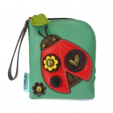 Simple Zip Wallet - Ladybug (Teal)
