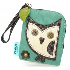 Simple Zip Wallet - Hoo Hoo Owl (Teal)