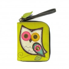 Zip Around Wallet - Colorful Owl (Mustard)